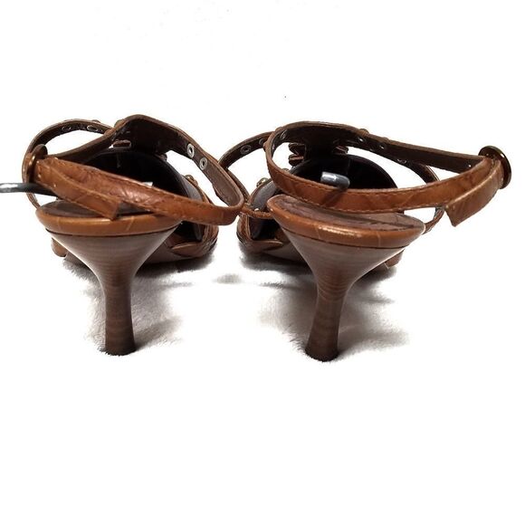 NINE West Robertao Strappy Open Toe Kitten Heels 7 - Picture 5 of 8